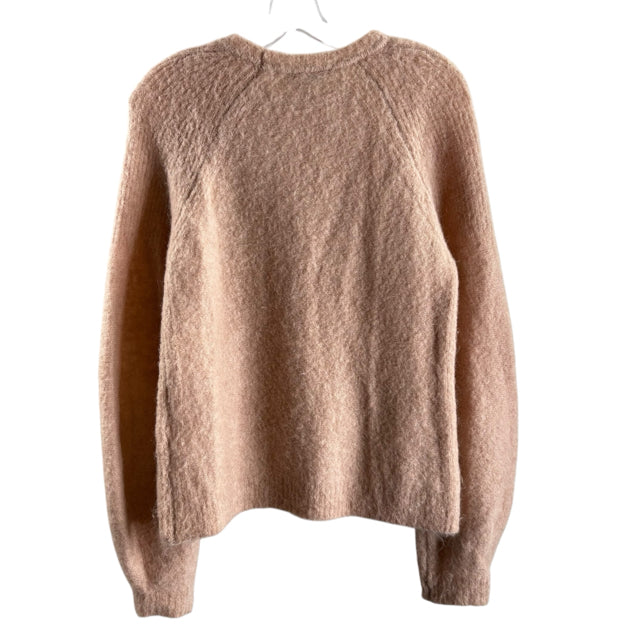 LK BENNETT Size MED Pink Long Sleeve Crewneck Mohair Blend SWEATER