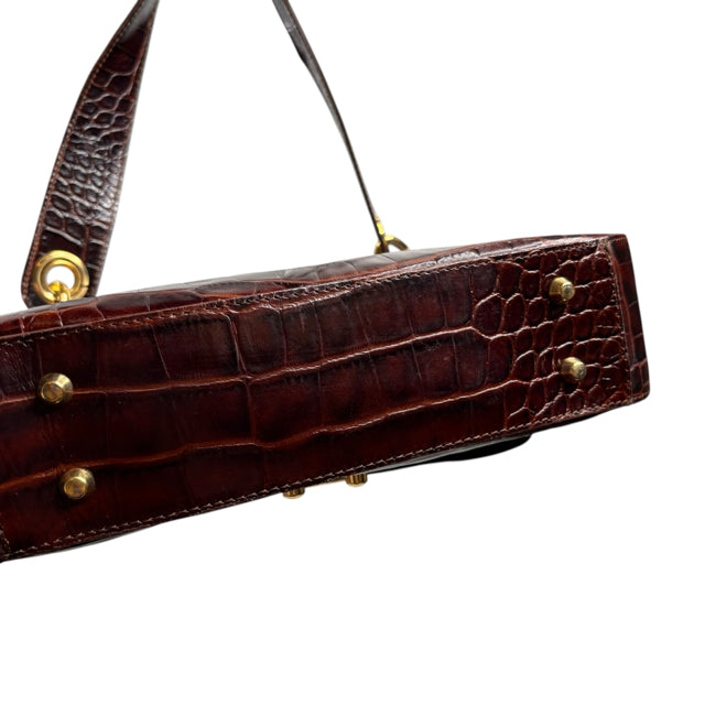 RIPANI Brown Croc Look Leather NWT PURSE