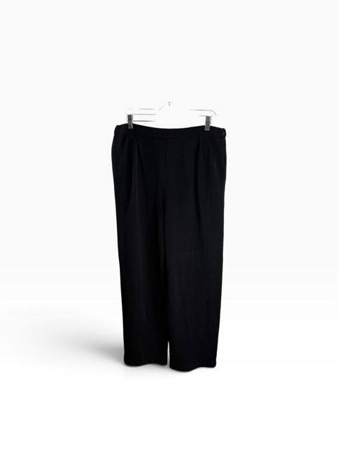 ST JOHN Size 12 Black Santana Knit PANTS