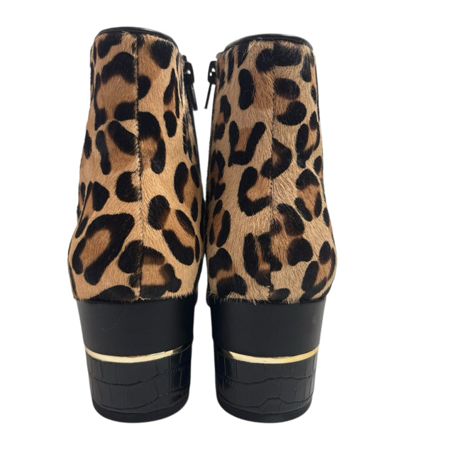 CHICOS Size 9 1/2 Brown/Black Ankle Haircalf SHOE