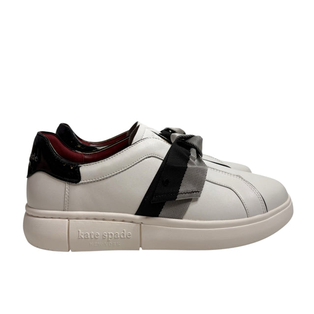 KATE SPADE Size 8 1/2 White/Black Sneaker NEW - BOX SHOE