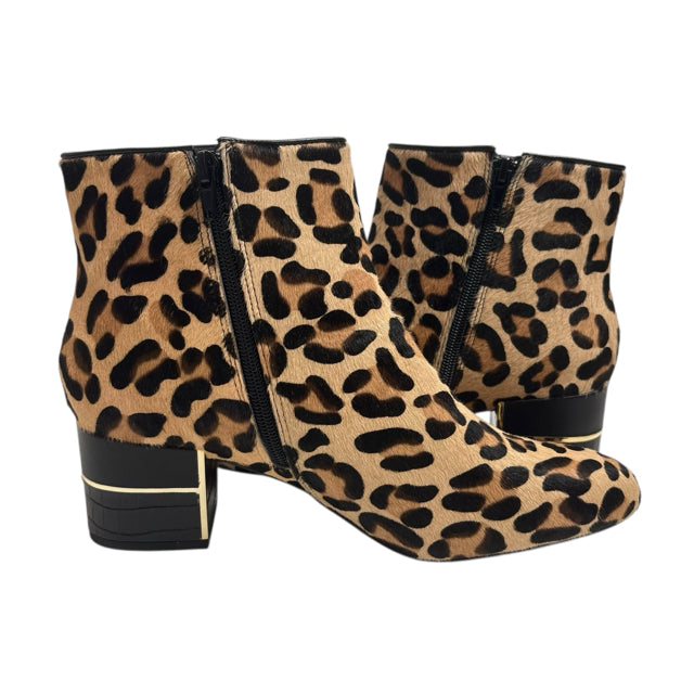 CHICOS Size 9 1/2 Brown/Black Ankle Haircalf SHOE