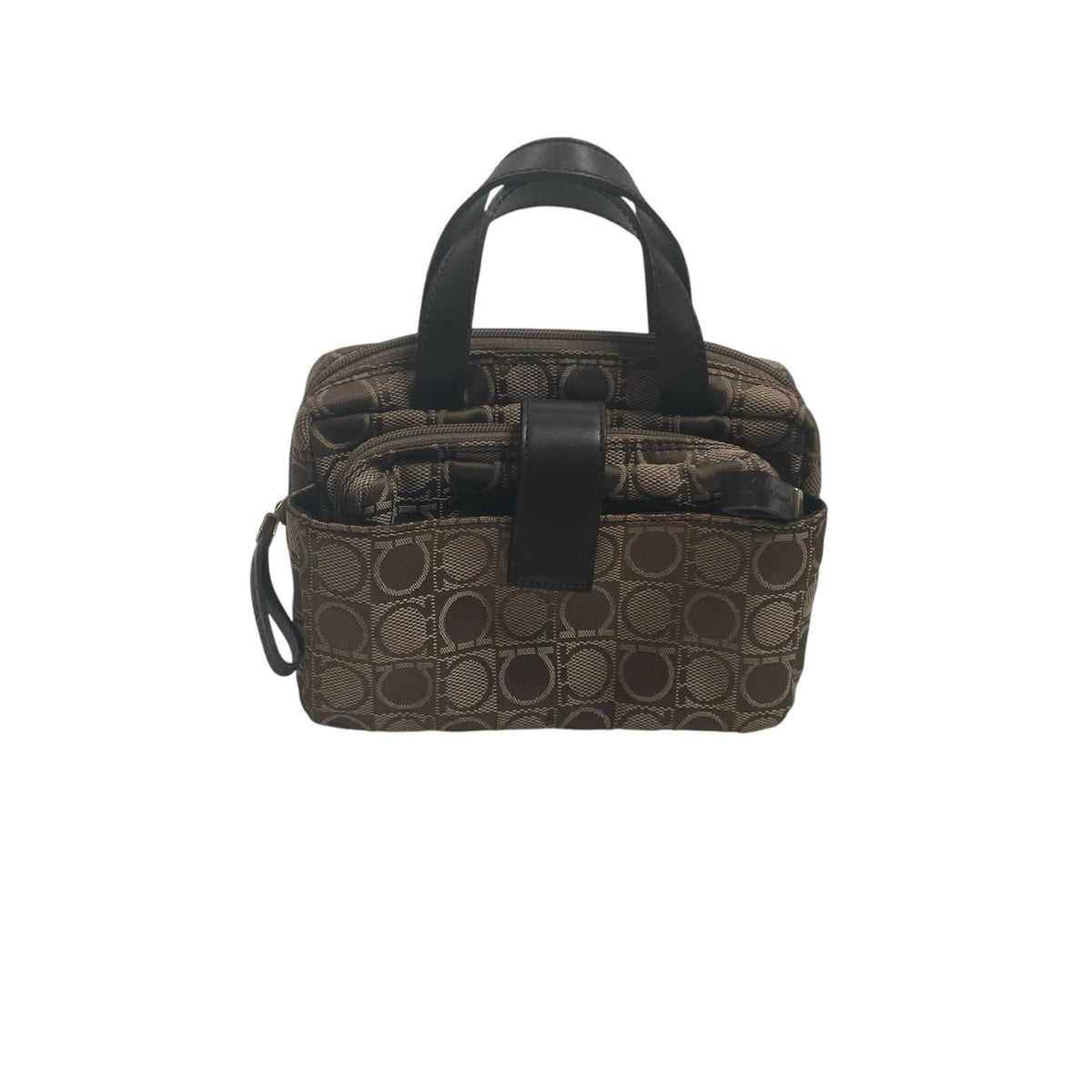 FERRAGAMO Brown Vintage COSMETIC CASE