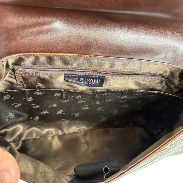 RIPANI Brown Croc Look Leather NWT PURSE