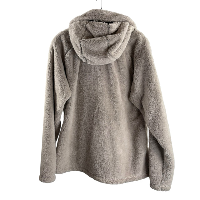 KUHL Size X-LARGE Cream/Brown Piped Long Sleeve Quarter-Zip Fleece TOP
