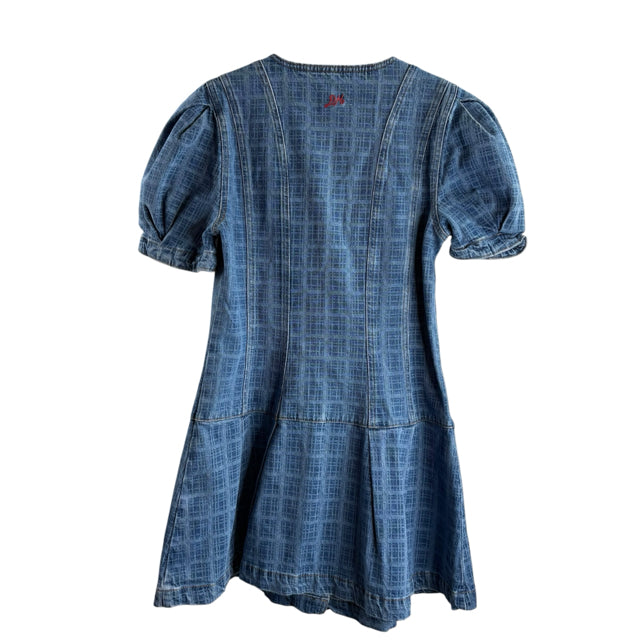 DAMSON MADDER Size 10 Blue Short Sleeve Denim DRESS