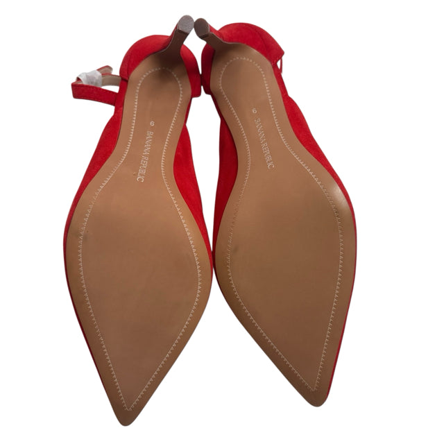 BANANA Size 9 Red Ankle Strap Suede NWT SHOE