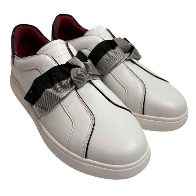 KATE SPADE Size 8 1/2 White/Black Sneaker NEW - BOX SHOE