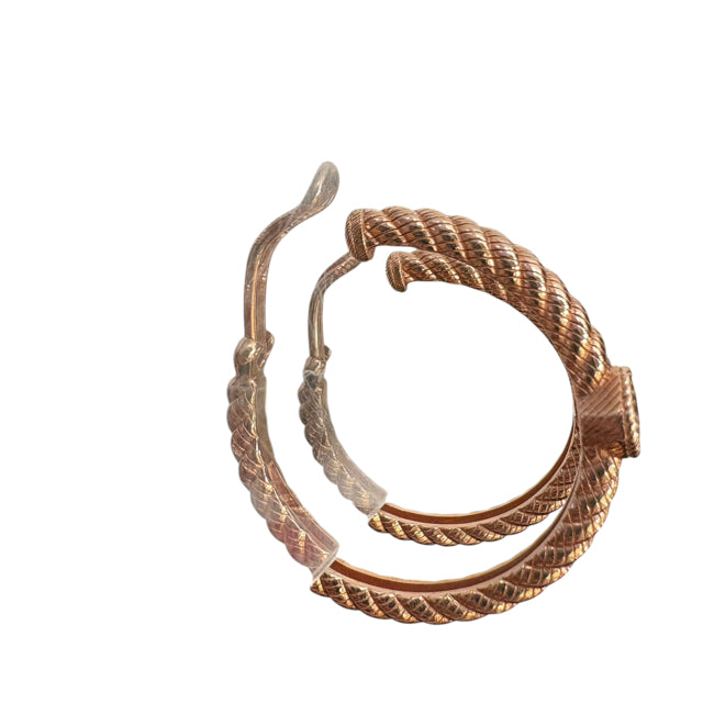 JUDITH RIPKA Sterling Silver Bronze 1.25" EARRINGS