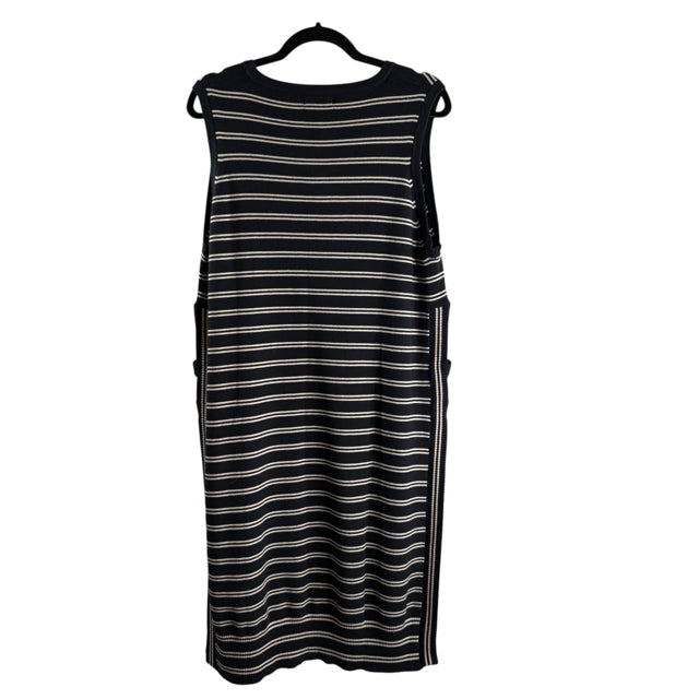 MER SEA Size L/XL Navy/White Stripe Sleeveless Tunic NWT TOP