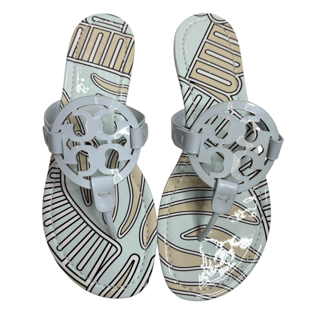 TORY BURCH Size 8 1/2 Gray Sandal NEW - BOX SHOE