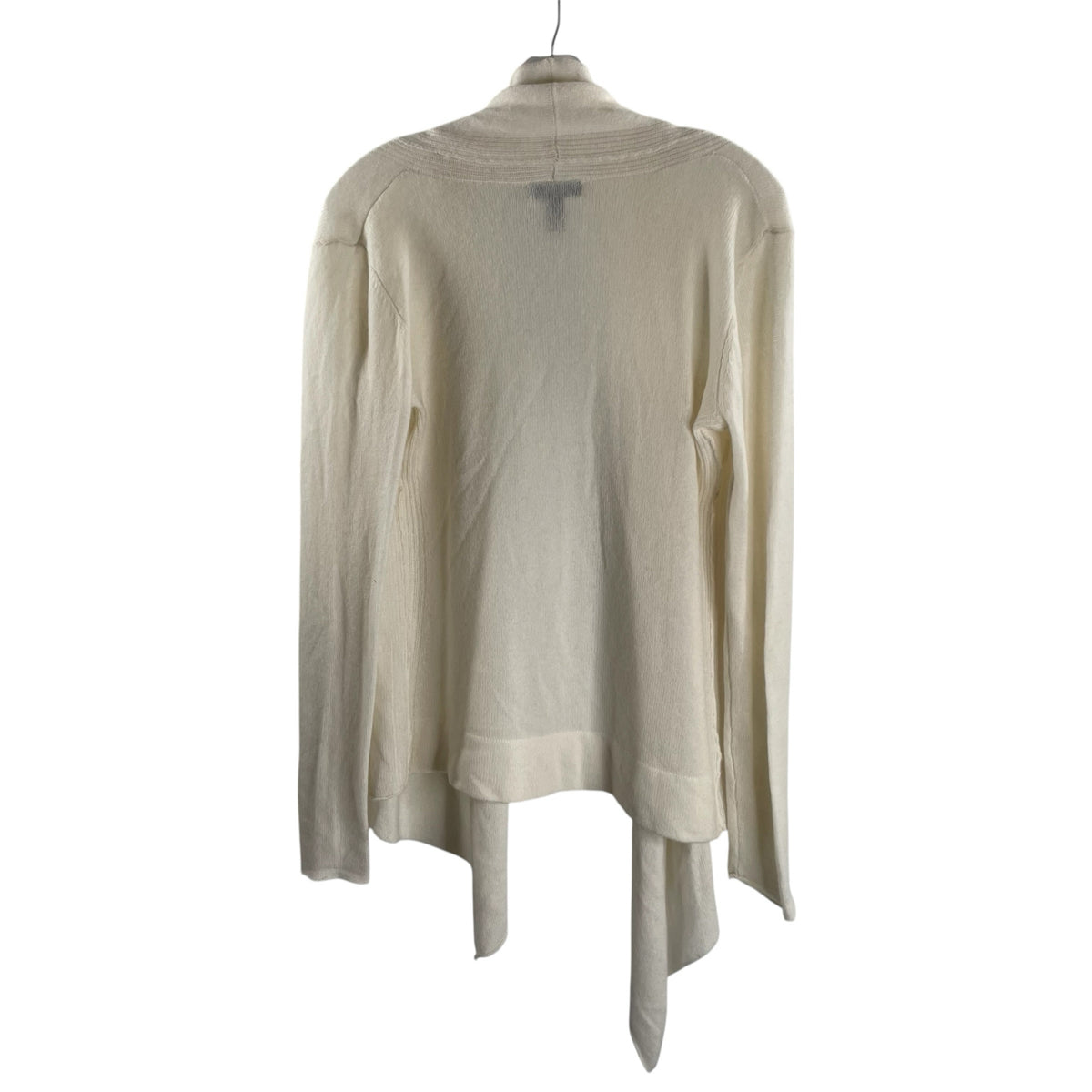 AQUA Size MED Cream Long Sleeve Shawl Collar Cashmere SWEATER