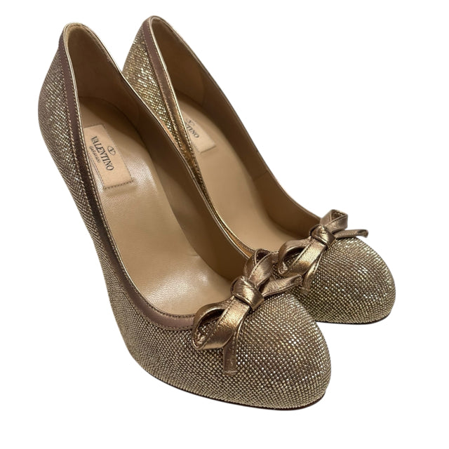 VALENTINO Size 39 Gold Evening NWT SHOE