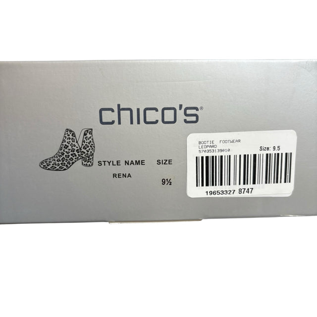 CHICOS Size 9 1/2 Brown/Black Ankle Haircalf SHOE