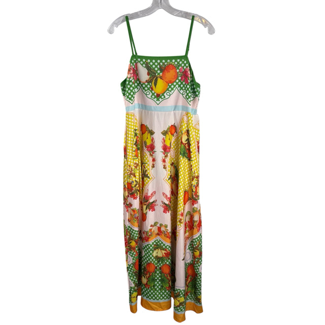 SUNDAY UP Size LARGE Multi Fruit Strappy DRESS