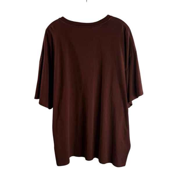 FREE PEOPLE - DAYDREAMER Size ONE SIZE Brown Short Sleeve Crewneck TOP