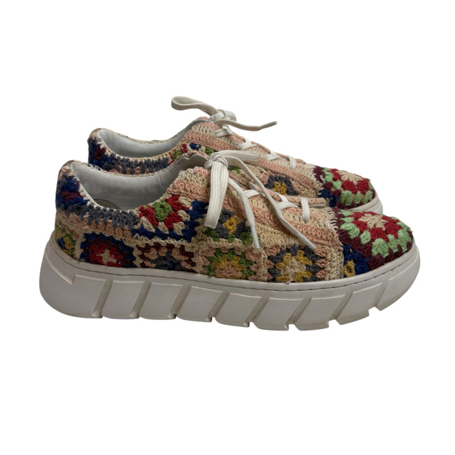 FREE PEOPLE Size 10 Multi Sneaker Crochet SHOE