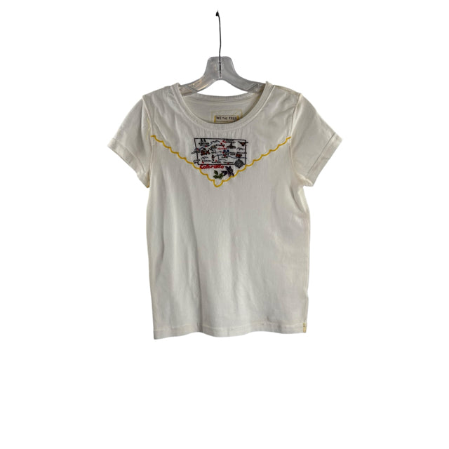 WE THE FREE Size MED White Colorado Short Sleeve TOP