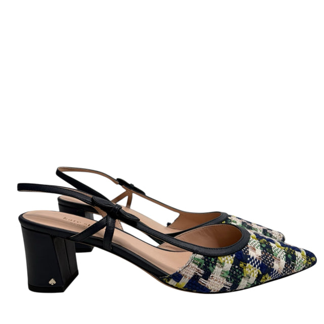 KATE SPADE Size 9 Multi Sling Tweed SHOE
