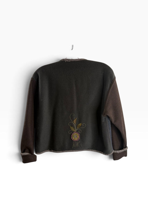 ART CLOTHES Size S/M Multi Embellished Wool JACKET