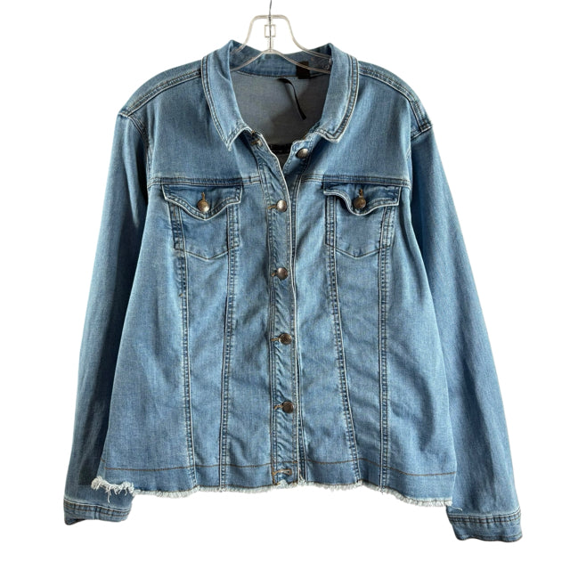 SKYE'S THE LIMIT Size 16 W Light Blue Denim JACKET