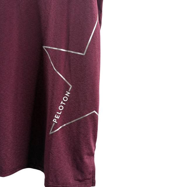 PELOTON Size SMALL Maroon Logo Tank ACTIVE TOP