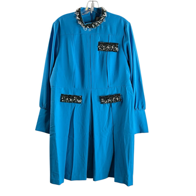 TUCKERNUCK Size X-LARGE Bright Blue Embellished Long Sleeve Polyester NWT DRESS