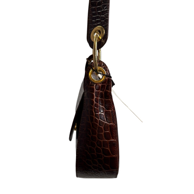 RIPANI Brown Croc Look Leather NWT PURSE