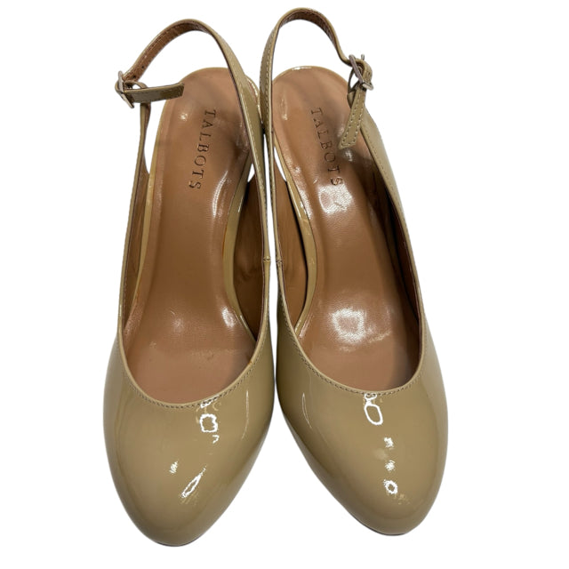 TALBOTS Size 9 Nude Sling Patent NEW! SHOE