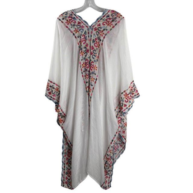 COCO & CARMEN White/Multi Short Sleeve Sheer NWT WRAP