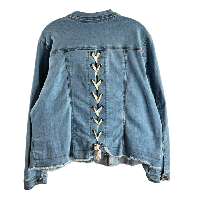 SKYE'S THE LIMIT Size 16 W Light Blue Denim JACKET