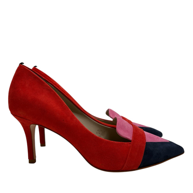 BODEN Size 40 Red/Multi Pump Suede NEW - BOX SHOE
