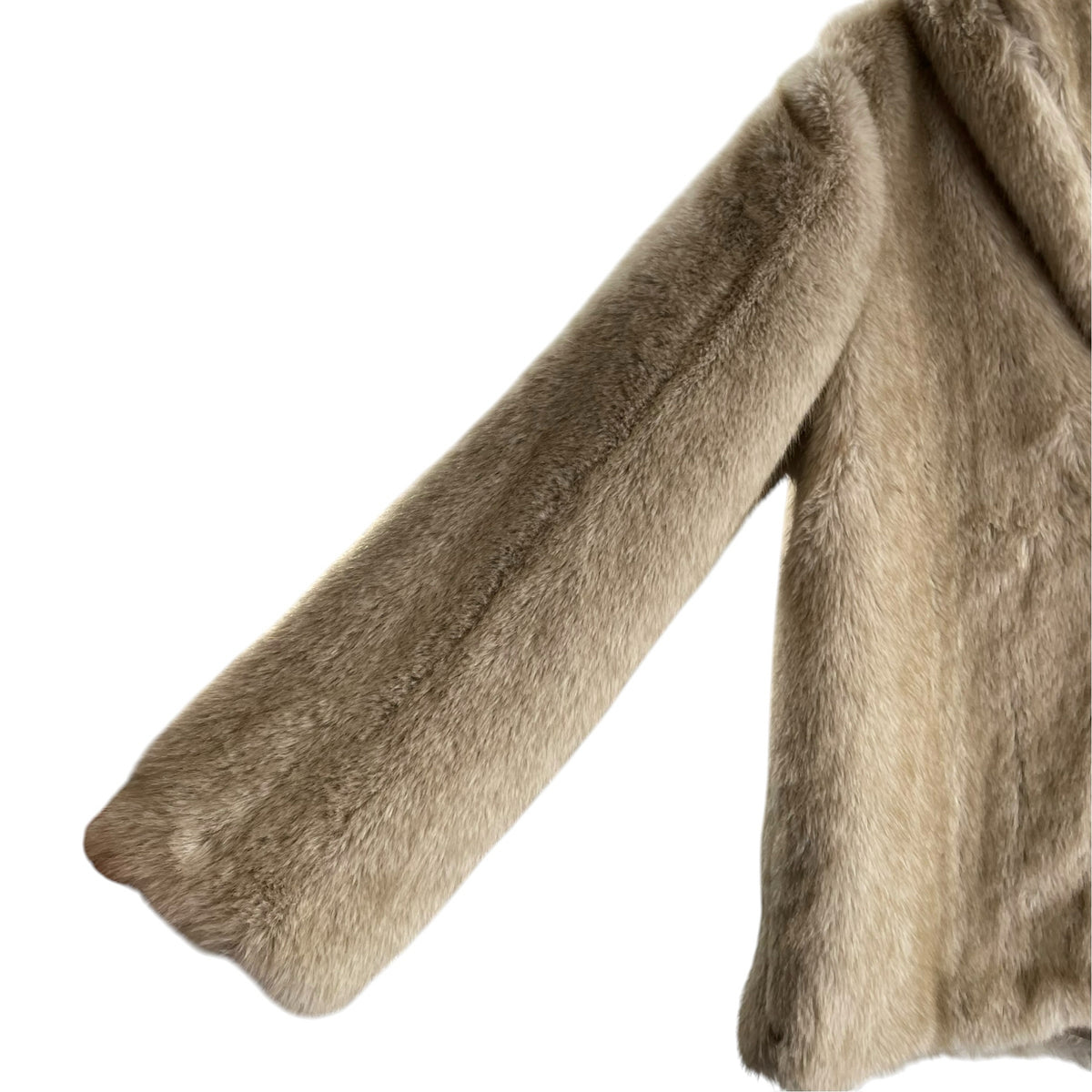 YOHERS Size X-LARGE Cream Faux Fur JACKET