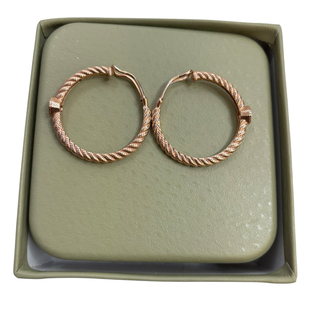 JUDITH RIPKA Sterling Silver Bronze 1.25" EARRINGS