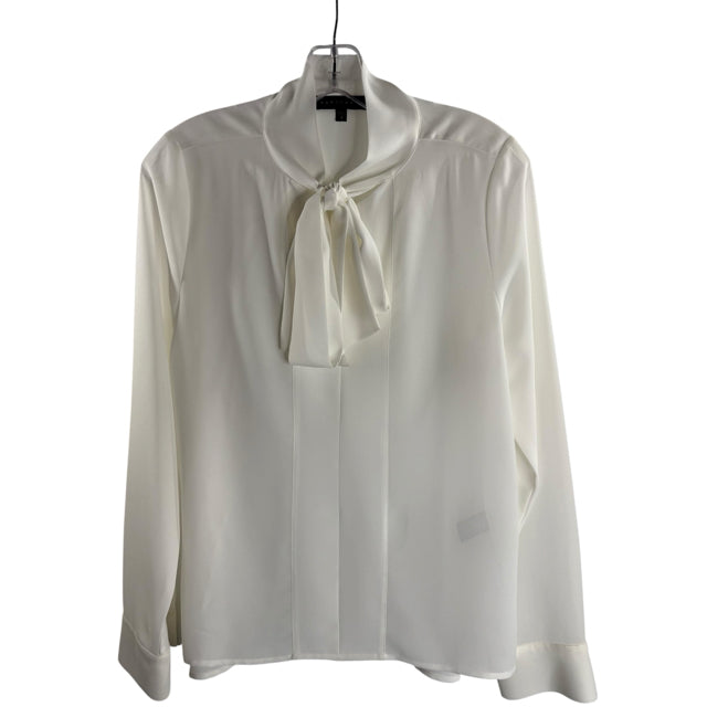 SANCTUARY Size SMALL Cream Long Sleeve Tie at neck Sheer BLOUSE