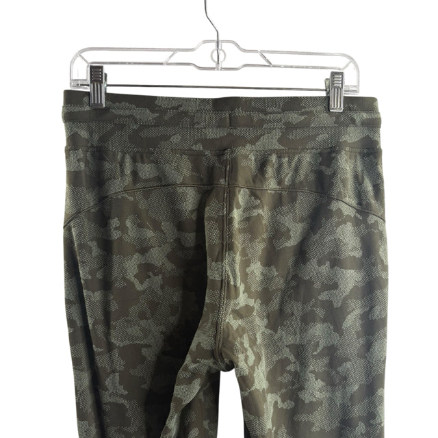 LULULEMON Size 8 Green Camo Drawstring ACTIVE PANT