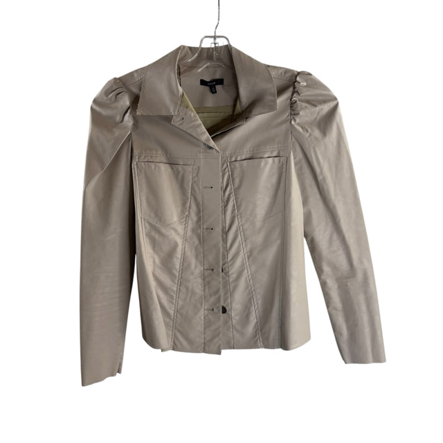 DREW Size X-SMALL Tan Faux Leather JACKET