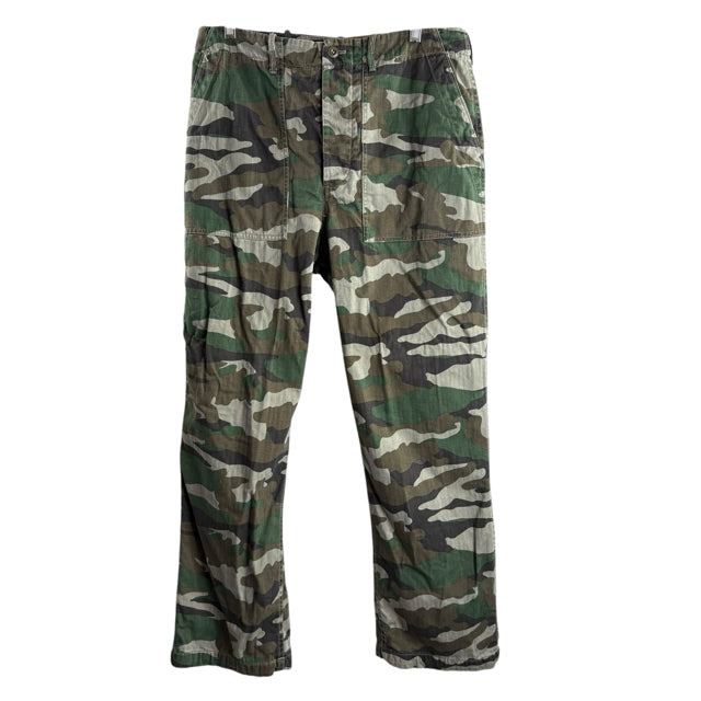 J CREW Size 14 Green Camo Cotton PANTS