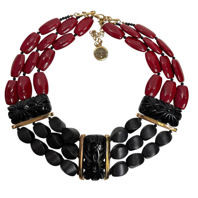 CHICOS Costume Red/Black 20" NECKLACE