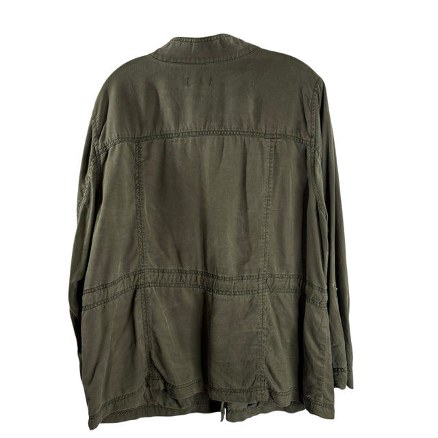 LOFT Size 16 Olive Green Cargo Lyocell JACKET