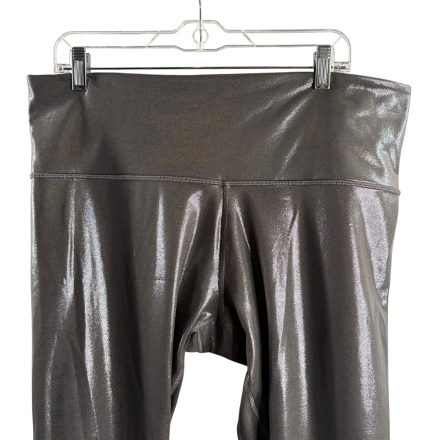 ATHLETA Size 2X Gray Shimmer Leggings ACTIVE PANT