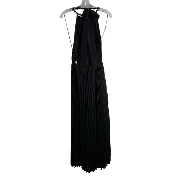 MILLY Size 4 Black Embellished Halter Pleats NWT DRESS