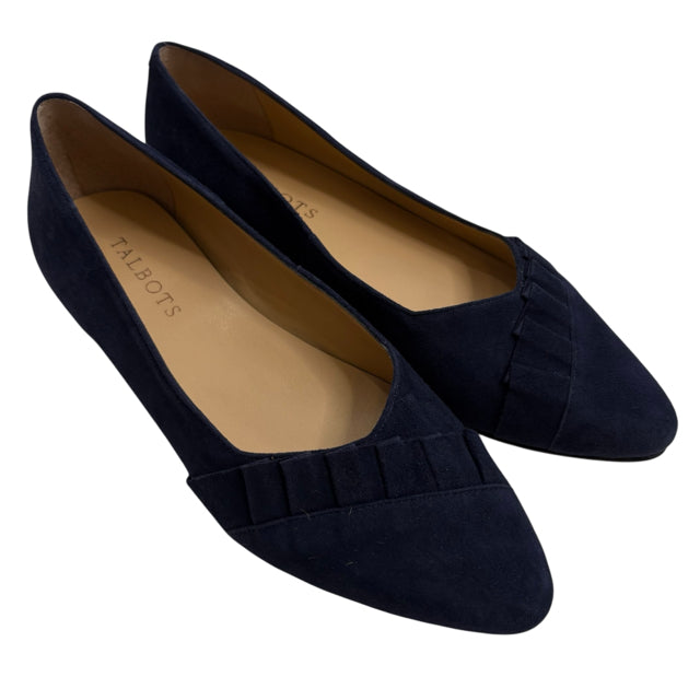 TALBOTS Size 6 Navy Flats Suede SHOE