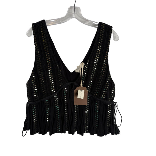 FOREVER THAT GIRL Size MED Black Sleeveless Camisole Sequins NWT TOP