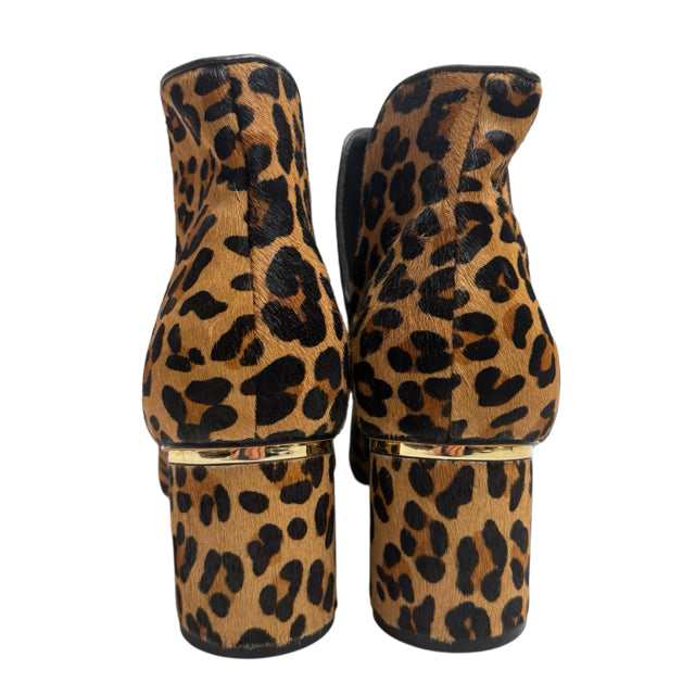 CHICOS Size 9 1/2 Brown/Black Ankle Haircalf SHOE