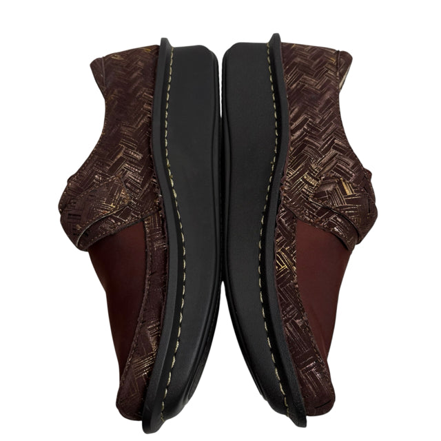 ALEGRIA Size 10 1/2 Brown/Gold SHOE