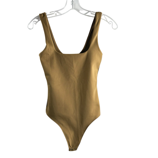 GOOD AMERICAN Size SMALL Tan Tank Bodysuit NWT TOP