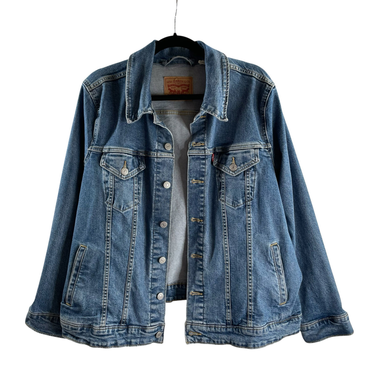 LEVI Size 2X Light Blue Denim JACKET