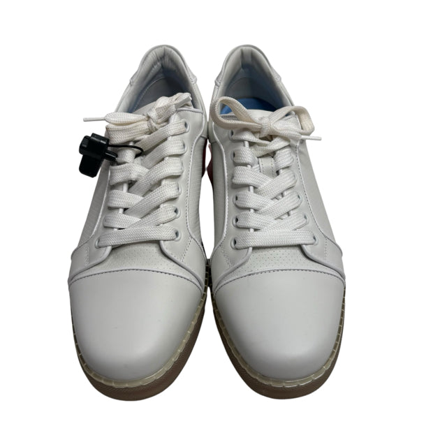 LOUBOUTIN Size 40 White/Pink Sneaker NEW - BOX SHOE