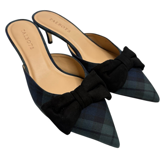 TALBOTS Size 9 Green/Blue Mule NEW! SHOE